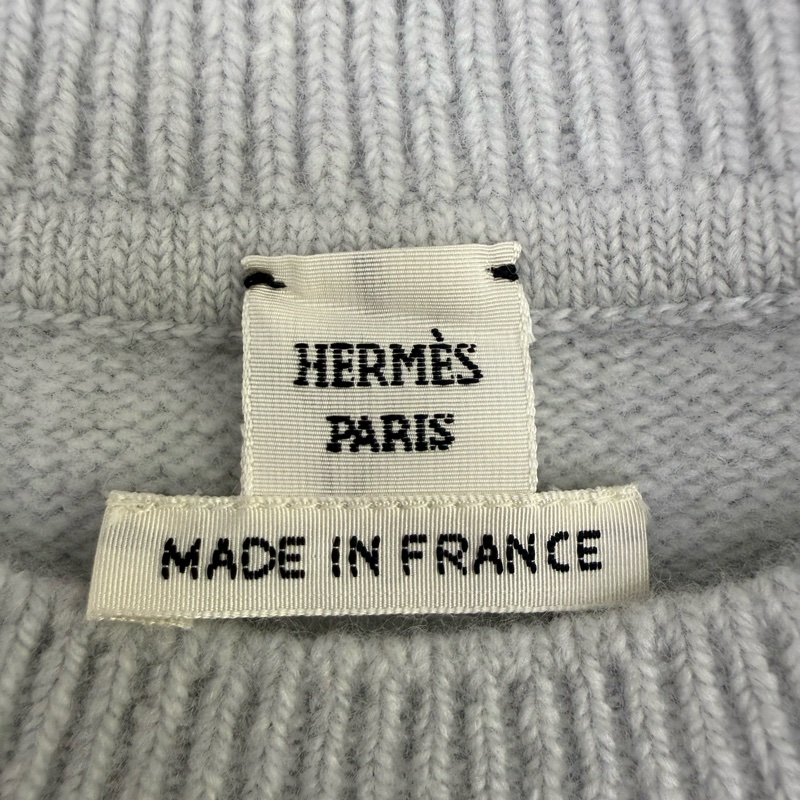 HERMES 絲綢拼接針織衫 EU 36-2