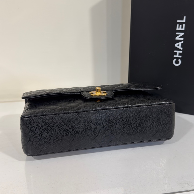 近新全配🈶購證 #全網賠最多割愛 #30多萬入手 香奈兒黑金荔枝Cf25 Coco系列雙鏈雙蓋-12