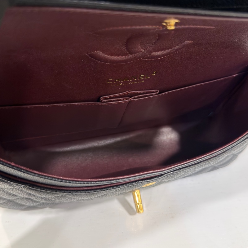 近新全配🈶購證 #全網賠最多割愛 #30多萬入手 香奈兒黑金荔枝Cf25 Coco系列雙鏈雙蓋-19