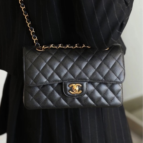 #全新全配🈶購證 #芯片款 #超甜💰 香奈兒Cf25黑金荔枝牛皮Coco系列