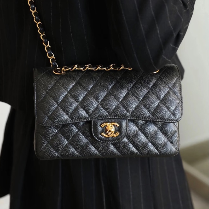 #全新全配🈶購證 #芯片款 #超甜💰 香奈兒Cf25黑金荔枝牛皮Coco系列-0