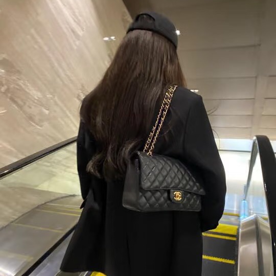 #全新全配🈶購證 #芯片款 #超甜💰 香奈兒Cf25黑金荔枝牛皮Coco系列-2