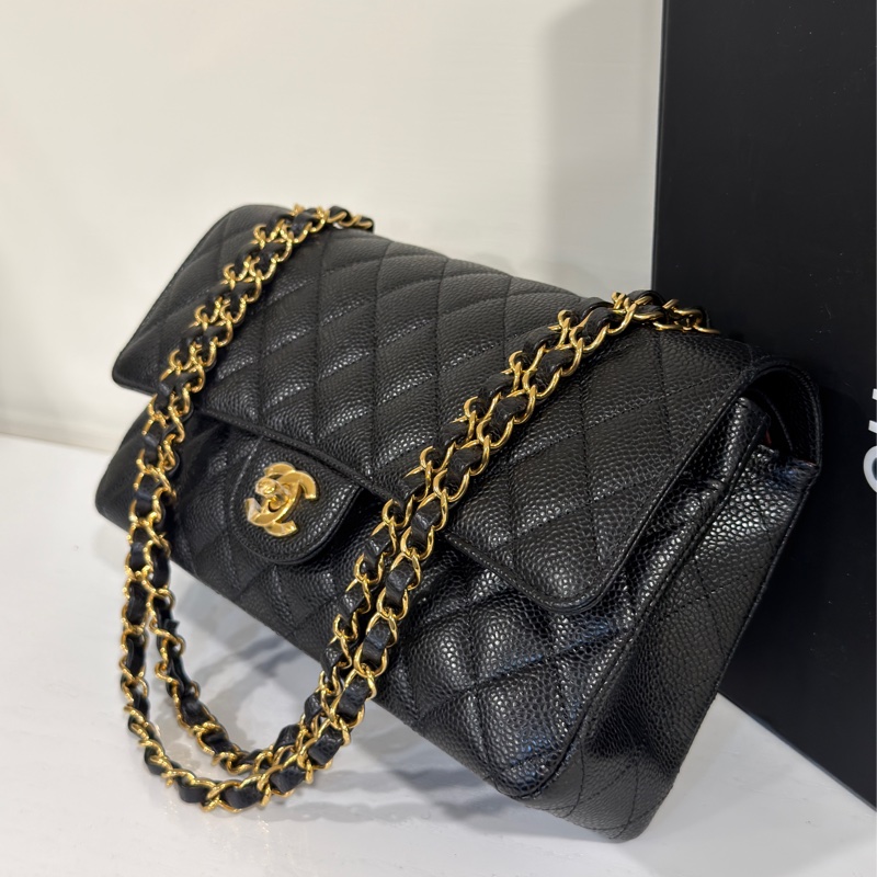 #全新全配🈶購證 #芯片款 #超甜💰 香奈兒Cf25黑金荔枝牛皮Coco系列-8