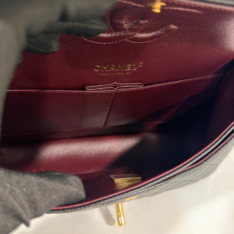 #全新全配🈶購證 #芯片款 #超甜💰 香奈兒Cf25黑金荔枝牛皮Coco系列-14