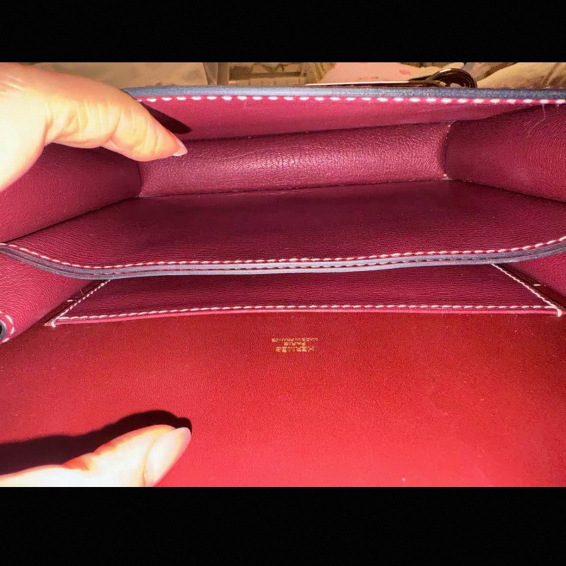 Hermes Roulis 18愛馬仕紅 金扣 皮 有購證-14