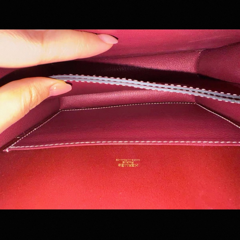 Hermes Roulis 18愛馬仕紅 金扣 皮 有購證-15