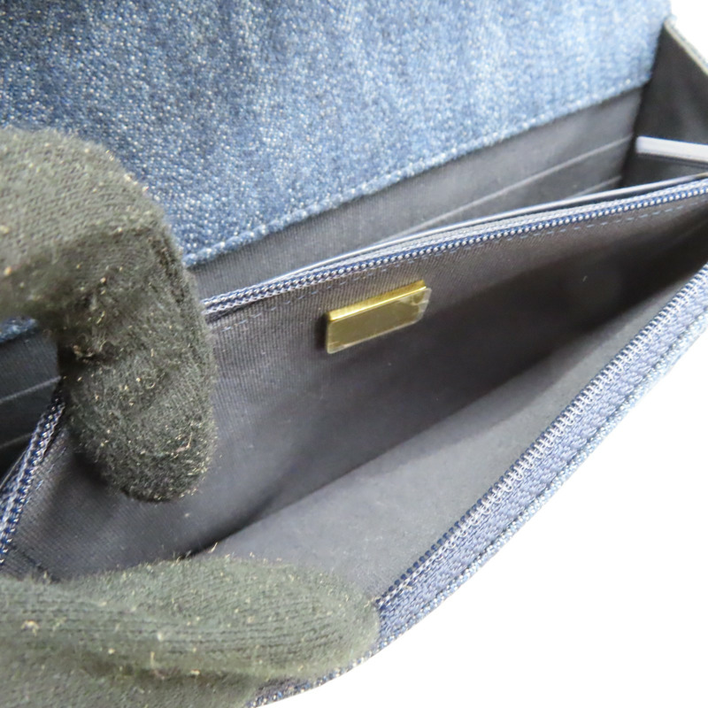 藍色 菱格紋丹寧布 19 WOC 兩用包【CHANEL 香奈兒】 AP0957-4