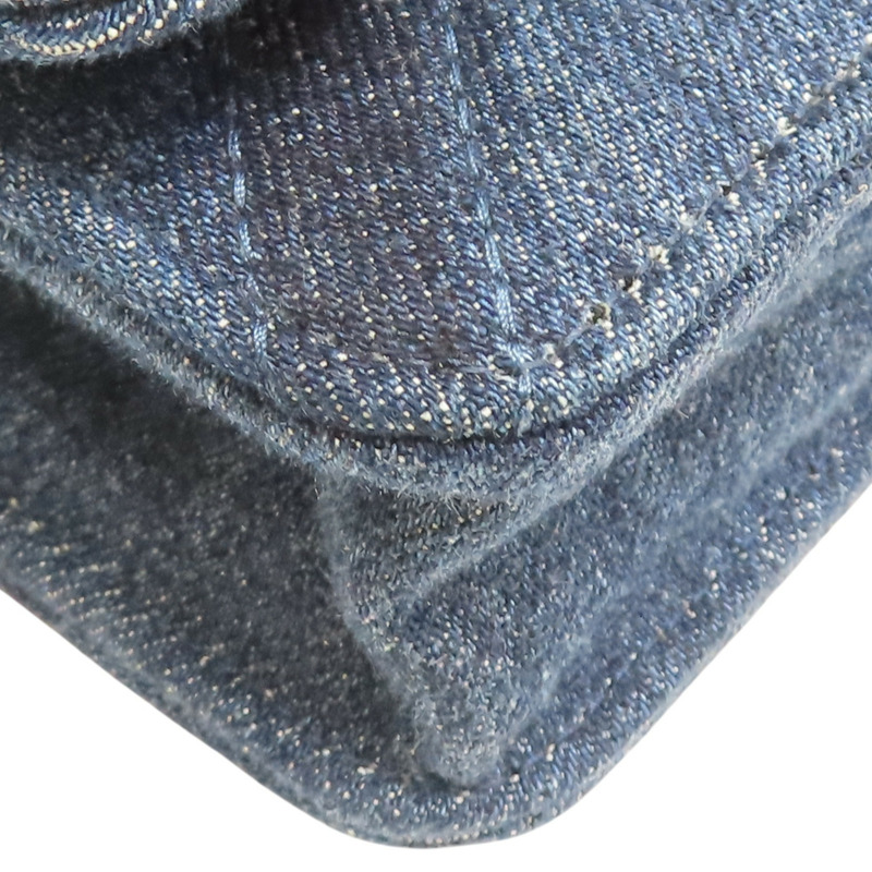 藍色 菱格紋丹寧布 19 WOC 兩用包【CHANEL 香奈兒】 AP0957-12