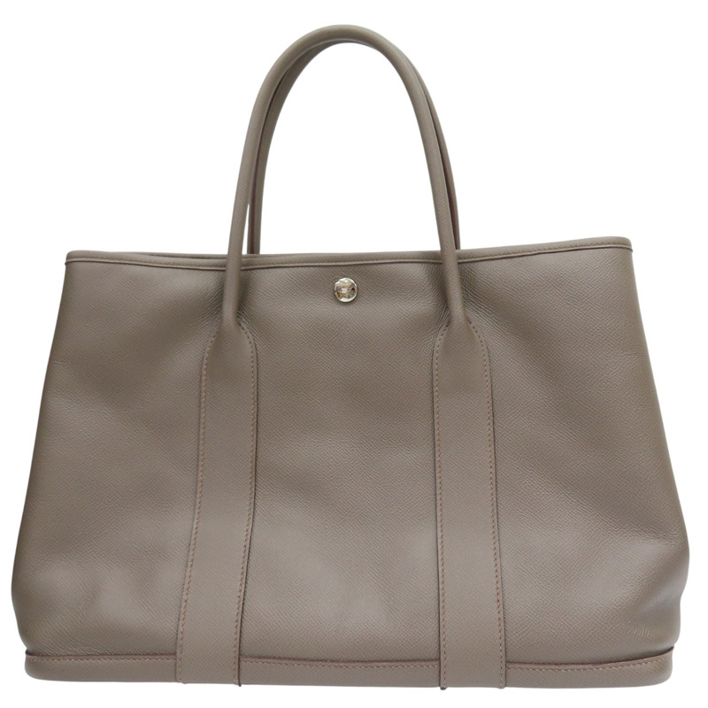 錫器灰 Garden Party 36 手提包 C刻【HERMES 愛馬仕】-1