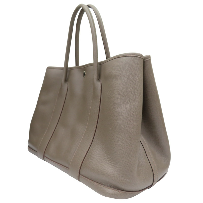 錫器灰 Garden Party 36 手提包 C刻【HERMES 愛馬仕】-2