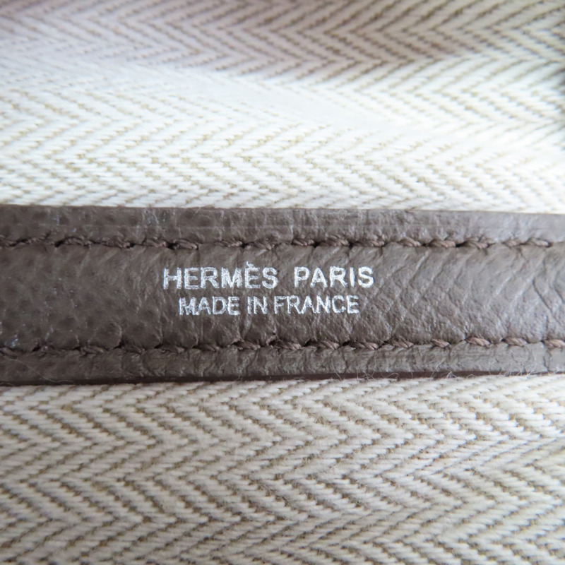 錫器灰 Garden Party 36 手提包 C刻【HERMES 愛馬仕】-6