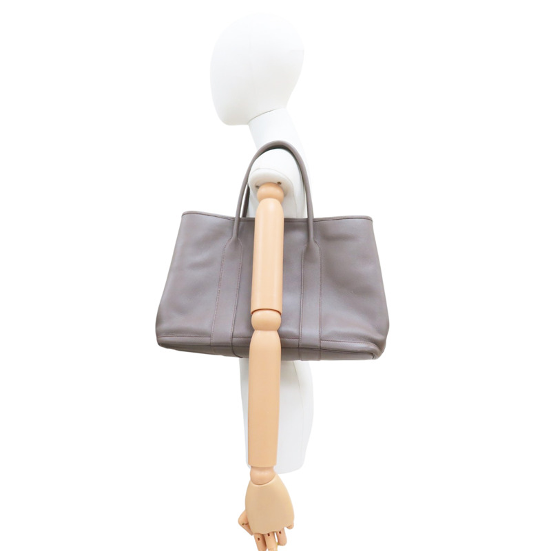 錫器灰 Garden Party 36 手提包 C刻【HERMES 愛馬仕】-8