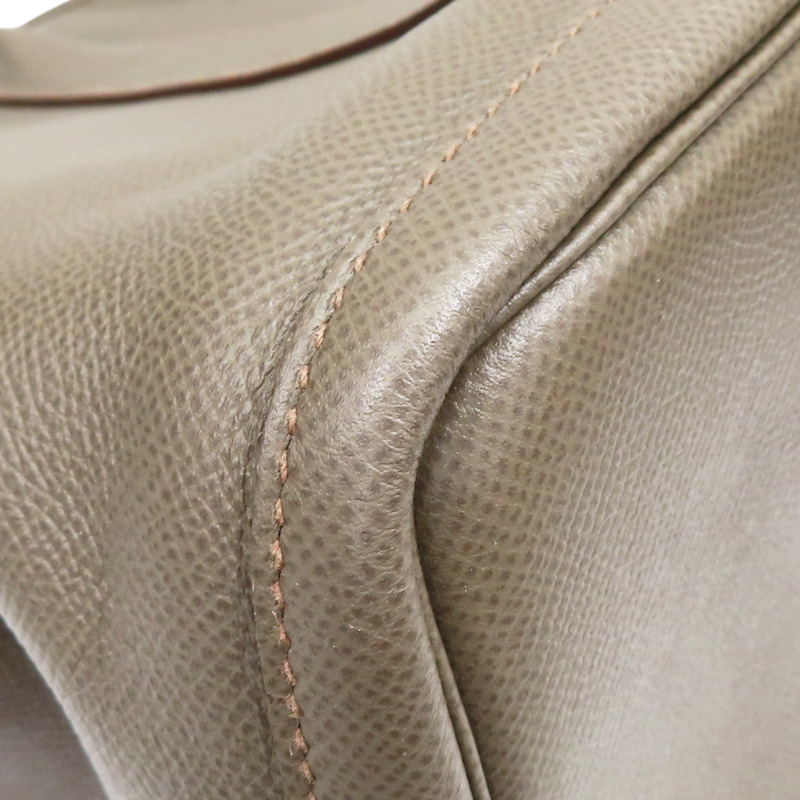 錫器灰 Garden Party 36 手提包 C刻【HERMES 愛馬仕】-11