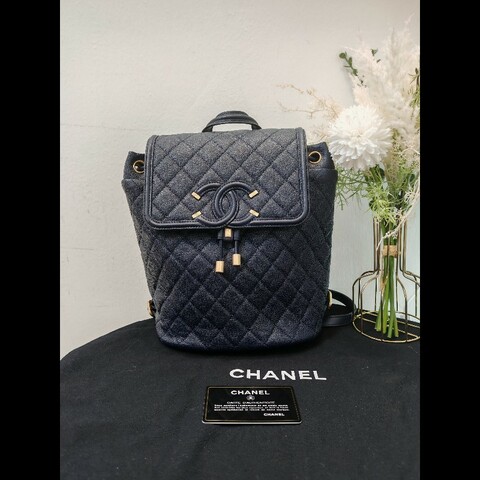 Chanel Backpack Caviar Navy