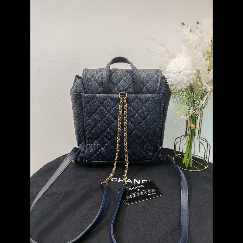 Chanel Backpack Caviar Navy-1