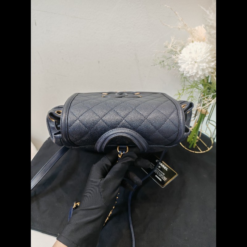 Chanel Backpack Caviar Navy-4