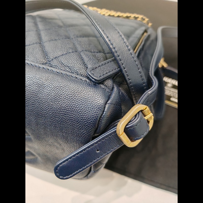 Chanel Backpack Caviar Navy-9