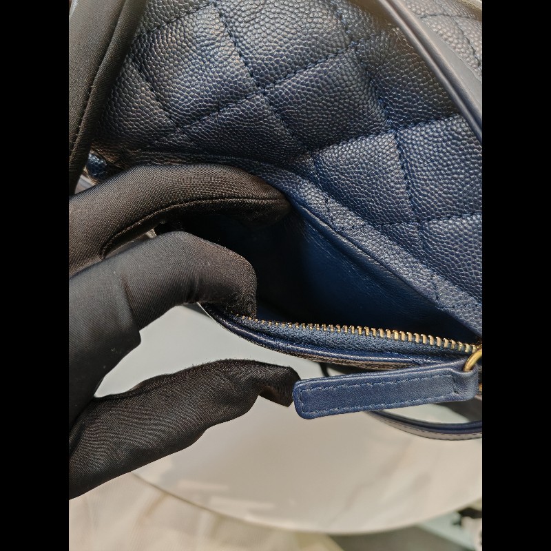 Chanel Backpack Caviar Navy-13