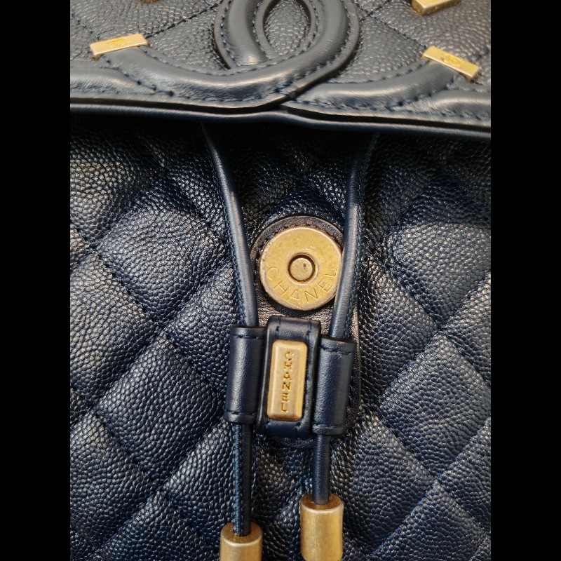 Chanel Backpack Caviar Navy-16