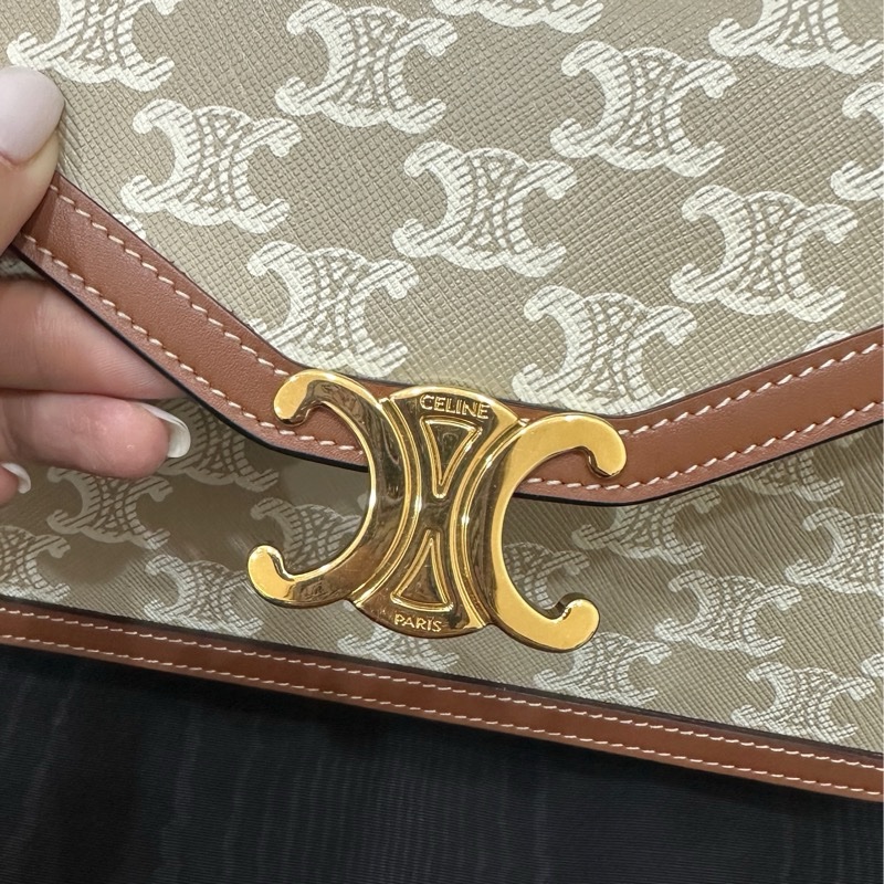 CELINE 奶茶色老花印花-9