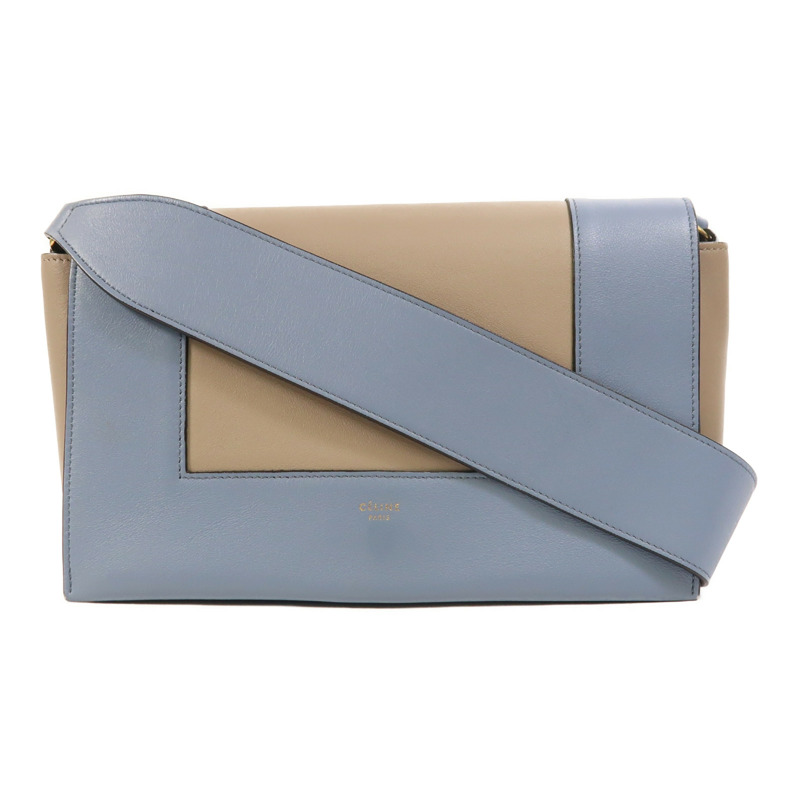 CELINE 牛皮皮革Frame金扣肩背袋-0