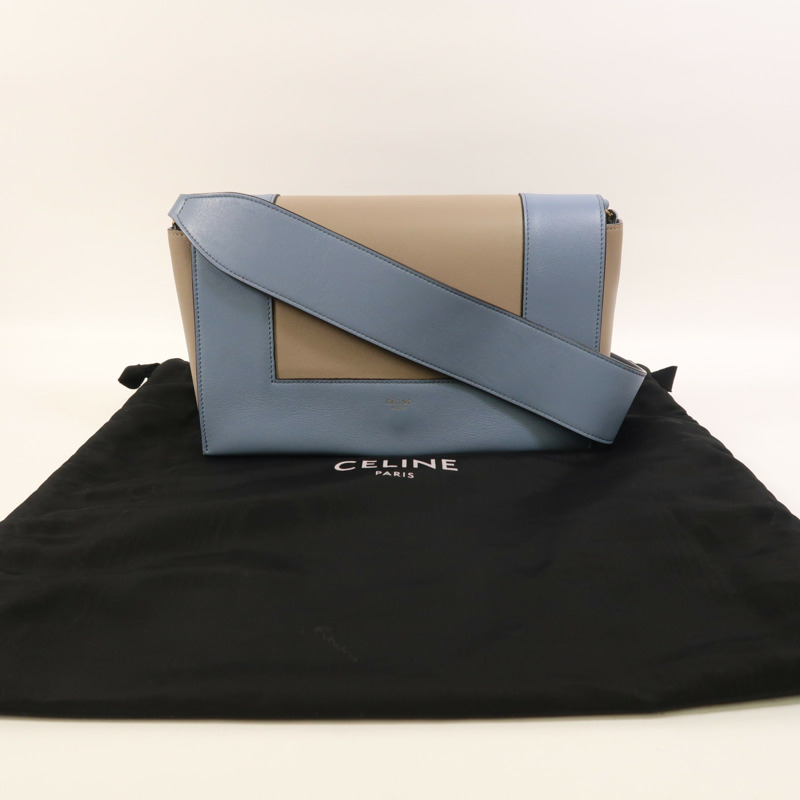 CELINE 牛皮皮革Frame金扣肩背袋-8