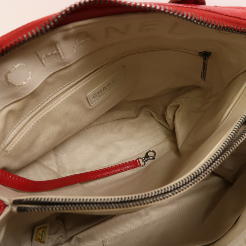 CHANEL 牛皮皮革2 Way Shoulder銀扣鏈帶手挽肩背兩用袋-4