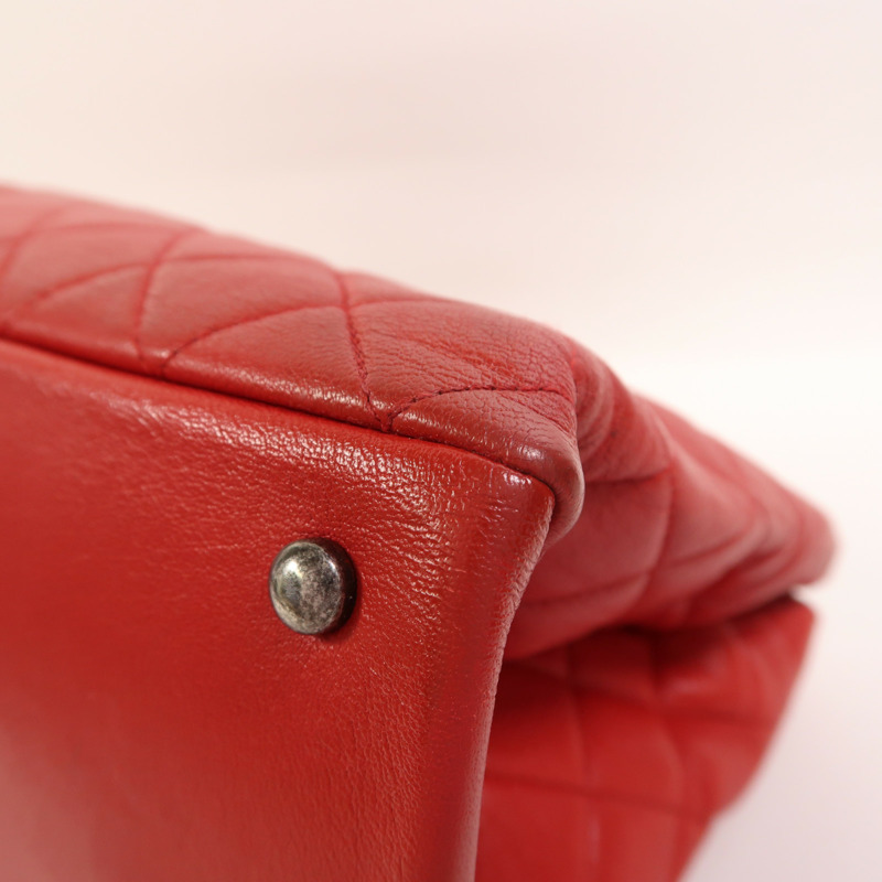 CHANEL 牛皮皮革2 Way Shoulder銀扣鏈帶手挽肩背兩用袋-11