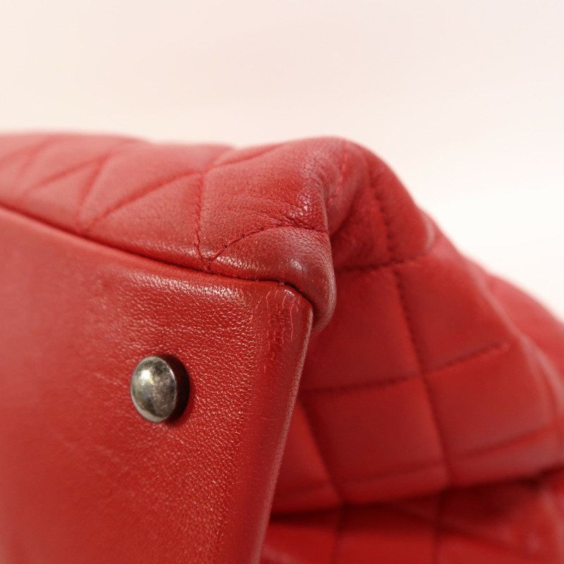 CHANEL 牛皮皮革2 Way Shoulder銀扣鏈帶手挽肩背兩用袋-13