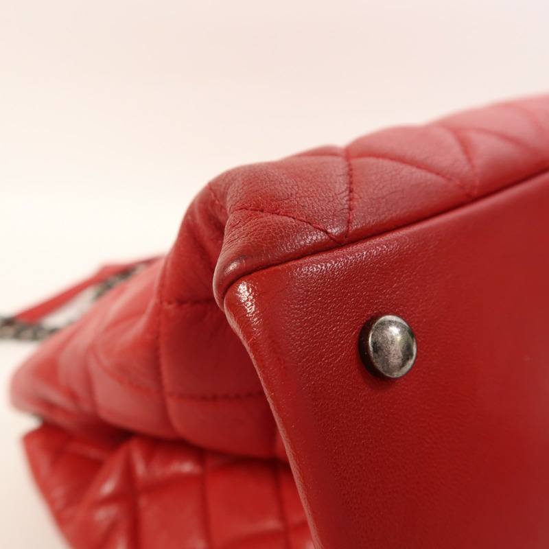 CHANEL 牛皮皮革2 Way Shoulder銀扣鏈帶手挽肩背兩用袋-14