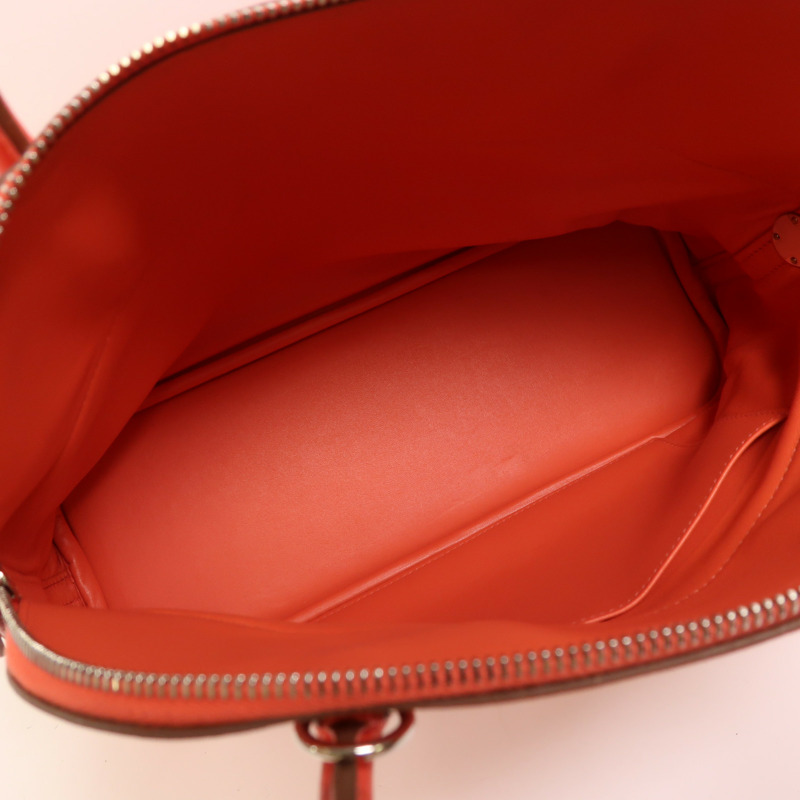 HERMES Clemence皮革Bolide 31銀扣手挽肩背兩用袋Rose Jaipur-4
