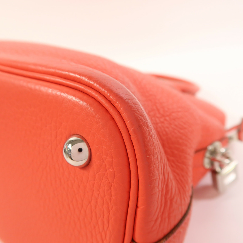 HERMES Clemence皮革Bolide 31銀扣手挽肩背兩用袋Rose Jaipur-10