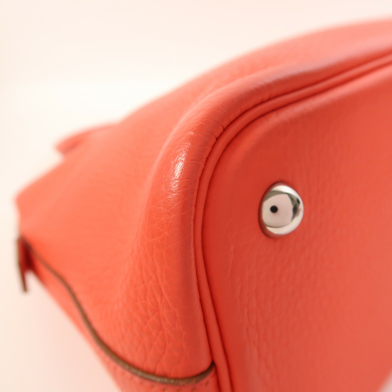 HERMES Clemence皮革Bolide 31銀扣手挽肩背兩用袋Rose Jaipur-11