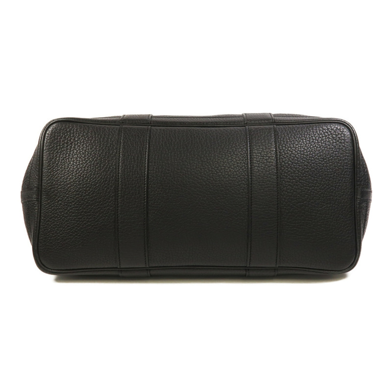 HERMES Negonda皮革Garden Party PM銀扣手挽袋Noir-3