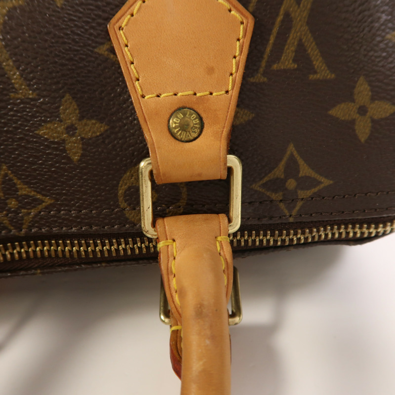LOUIS VUITTON Monogram Speedy 25金扣手挽袋-15