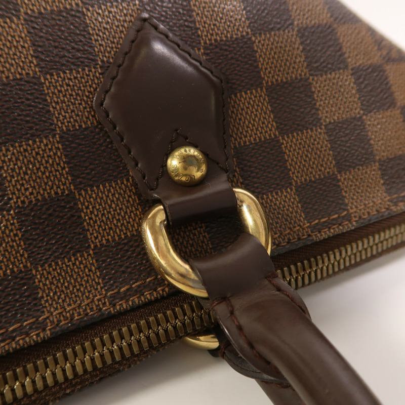 LOUIS VUITTON Damier Saleya MM金扣手挽袋-13