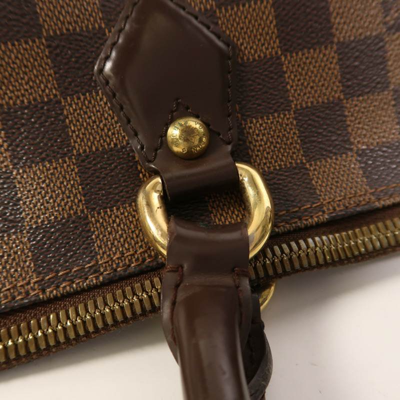 LOUIS VUITTON Damier Saleya MM金扣手挽袋-14