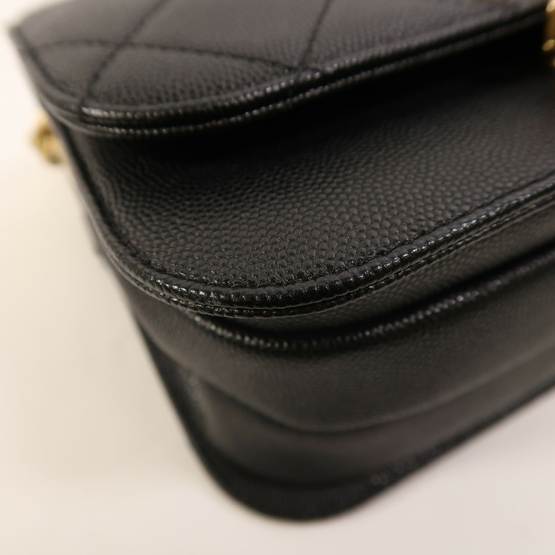 CHANEL 牛皮皮革Shoulder Bag金扣肩背袋-11