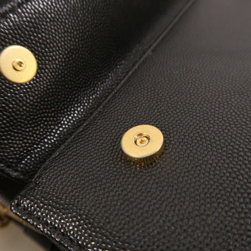 CHANEL 牛皮皮革Shoulder Bag金扣肩背袋-16