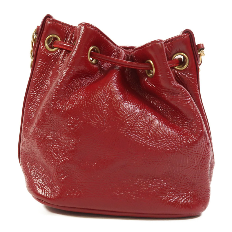 CHANEL 牛皮皮革Chain Shoulder金扣鏈帶肩背袋-1