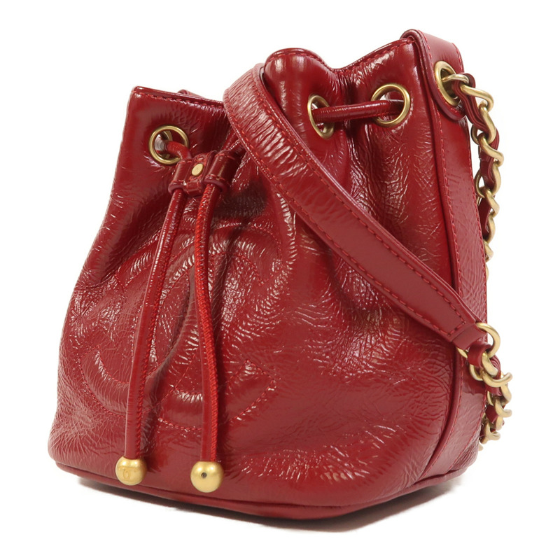 CHANEL 牛皮皮革Chain Shoulder金扣鏈帶肩背袋-2