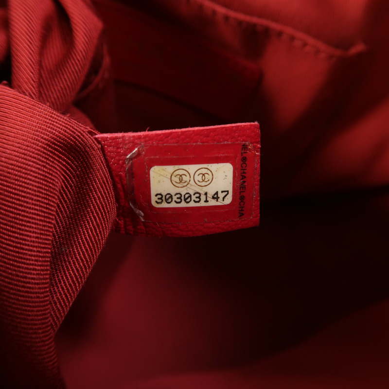 CHANEL 牛皮皮革Chain Shoulder金扣鏈帶肩背袋-6