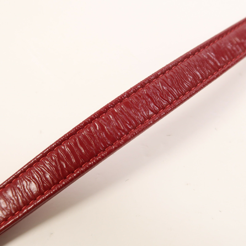 CHANEL 牛皮皮革Chain Shoulder金扣鏈帶肩背袋-14