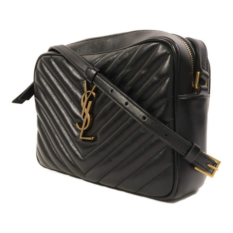 SAINT LAURENT 牛皮皮革Lou Camera Bag金扣肩背袋-2