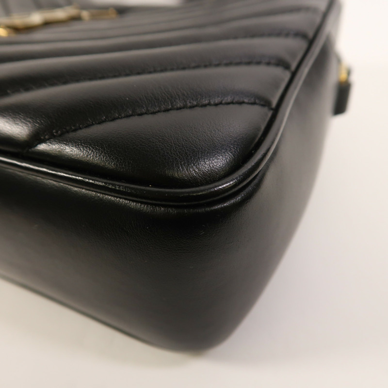 SAINT LAURENT 牛皮皮革Lou Camera Bag金扣肩背袋-10