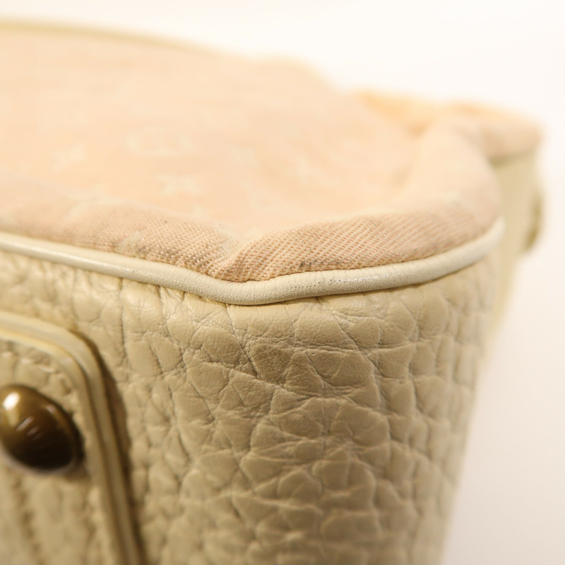 LOUIS VUITTON Monogram Mini Lin Trapeze GM金扣手挽袋-10