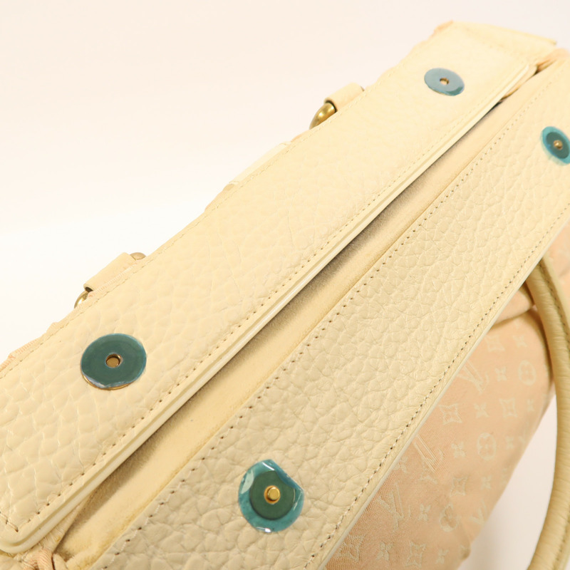 LOUIS VUITTON Monogram Mini Lin Trapeze GM金扣手挽袋-13