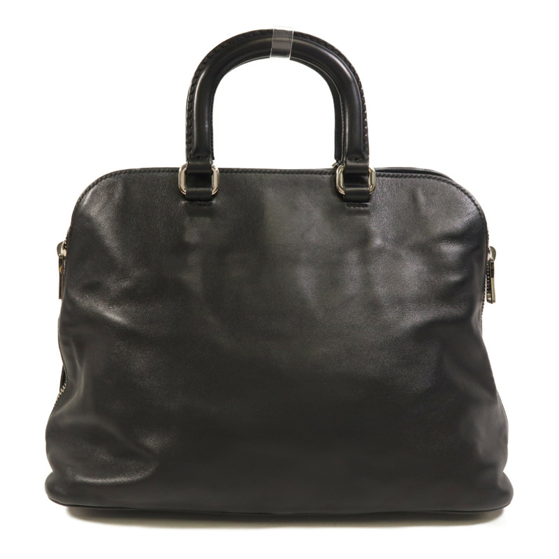 PRADA 牛皮皮革2Way Shoulder銀扣手挽肩背兩用袋-1