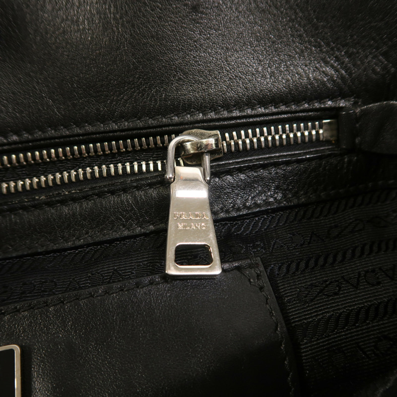 PRADA 牛皮皮革2Way Shoulder銀扣手挽肩背兩用袋-20