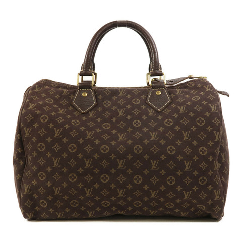 LOUIS VUITTON Monogram Mini Lin Speedy 30金扣手挽袋